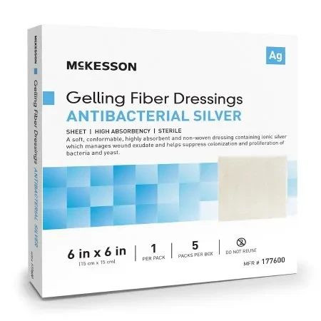 McKesson Silver Gelling Fiber Dressing 6 x