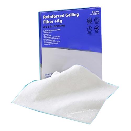 Cardinal Health Reinforced Silver Gelling Fiber Dressing 6 x