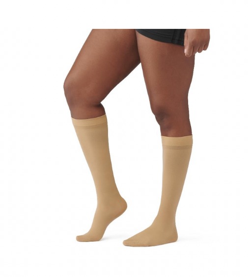 CURAD Compression Hosiery Knee High 15-20 mmHg Tan